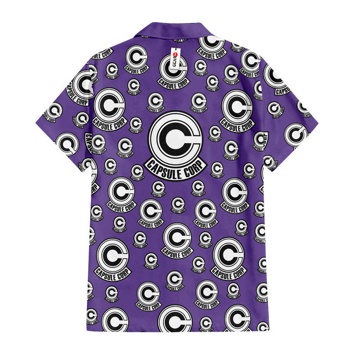 Dragon Ball Hawaii Shirt Capsule Corp Symbols Dragon Ball Hawaiian Shirt Purple Unisex