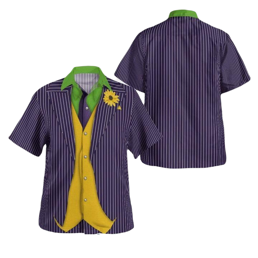 Joker Hawaii Shirt DC Classic Joker Suit Costume Hawaiian Shirt Purple Unisex