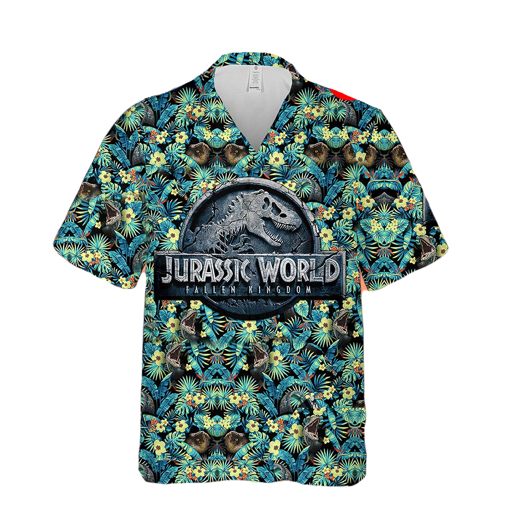 NoClaws Jurassic Park Hawaii Shirt Jurassic World Fallen Kingdom Hawaiian Shirt Black Green Unisex