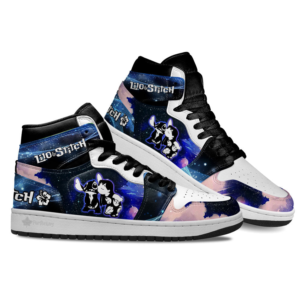 Lilo and Stitch Silhouette J1s Sneakers Custom For Fans Sneakers PT10