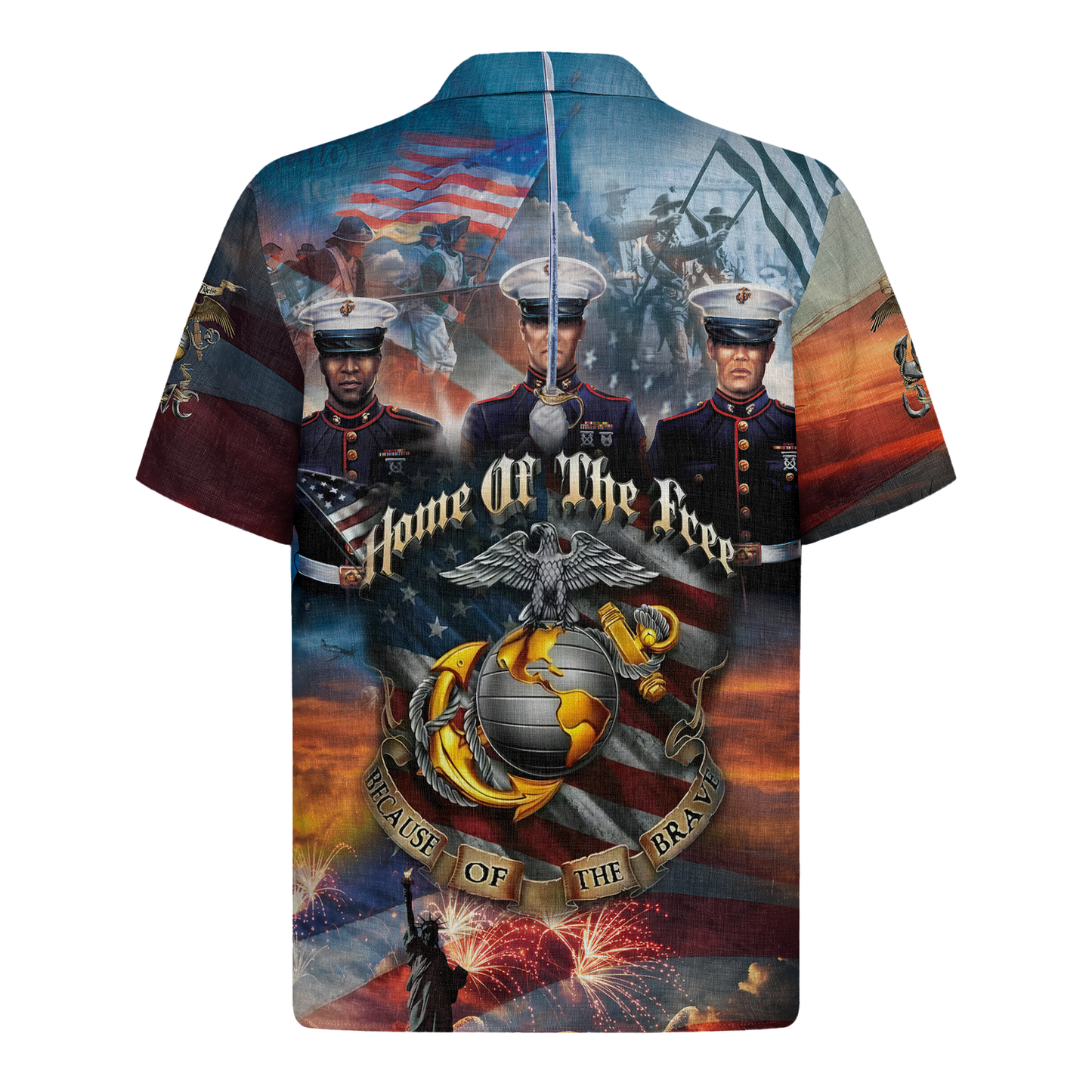 Home Of The Free Because Of The Brave - Hawaiian Shirt - Patriotic Gift For Veterans | HN02