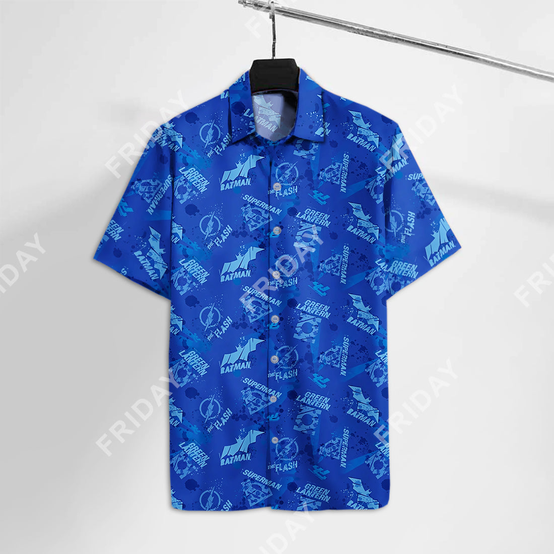 DC JL Hawaiian Shirt JL Logo Hawaii Tshirt Awesome DC Aloha Shirt