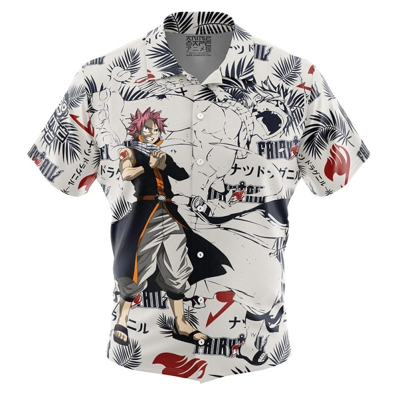 Natsu Fairy Tail Button Up Hawaiian Shirt