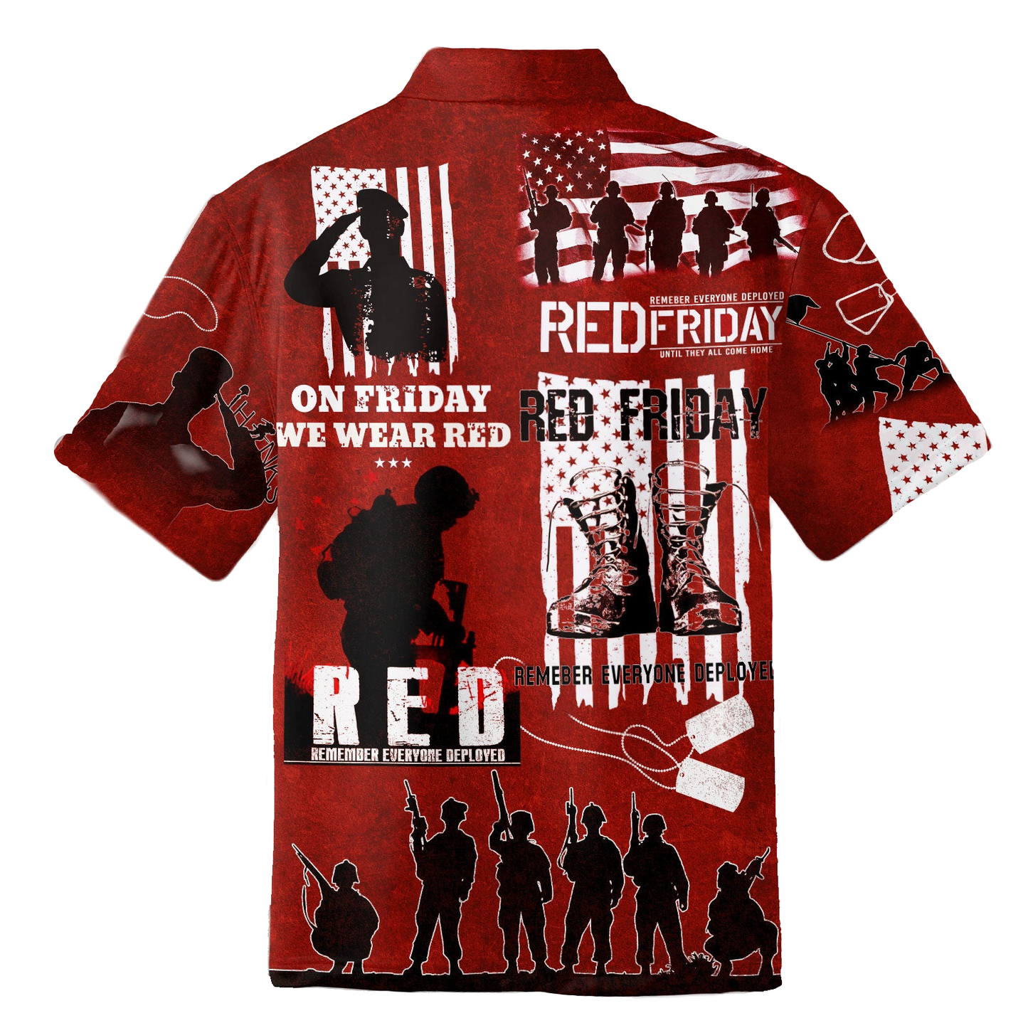 NoClaws Veteran Hawaii Shirt On Friday We Wear Red Aloha Shirt Red Unisex