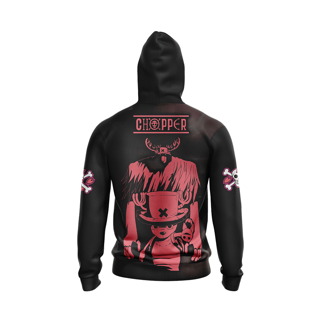 One Piece Hoodie The Strawhat's Doctor Tony Tony Chopper Hoodie Black Unisex