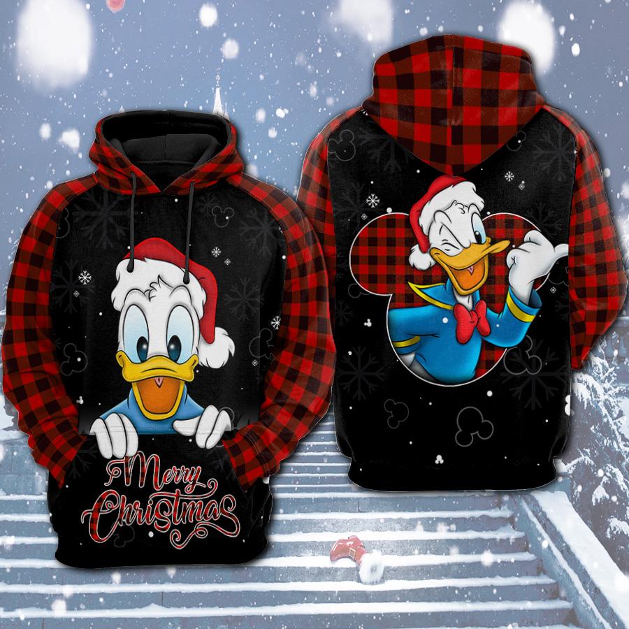 DN Christmas Hoodie Christmas Hat Donald Duck Merry Christmas Hoodie