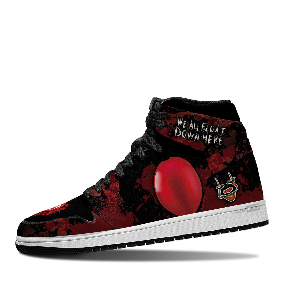 Pennywise IT J1s Sneakers Custom For Horror Fans