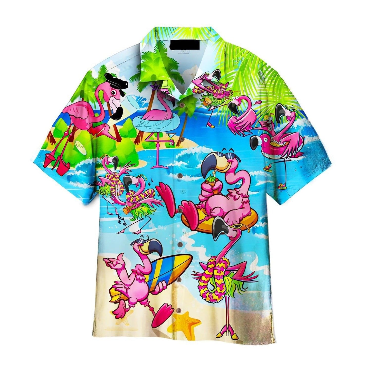 NoClaws Flamingo Hawaii Shirt Flamingo Enjoy Summer Beach Hawaiian Shirt Colorful Unisex