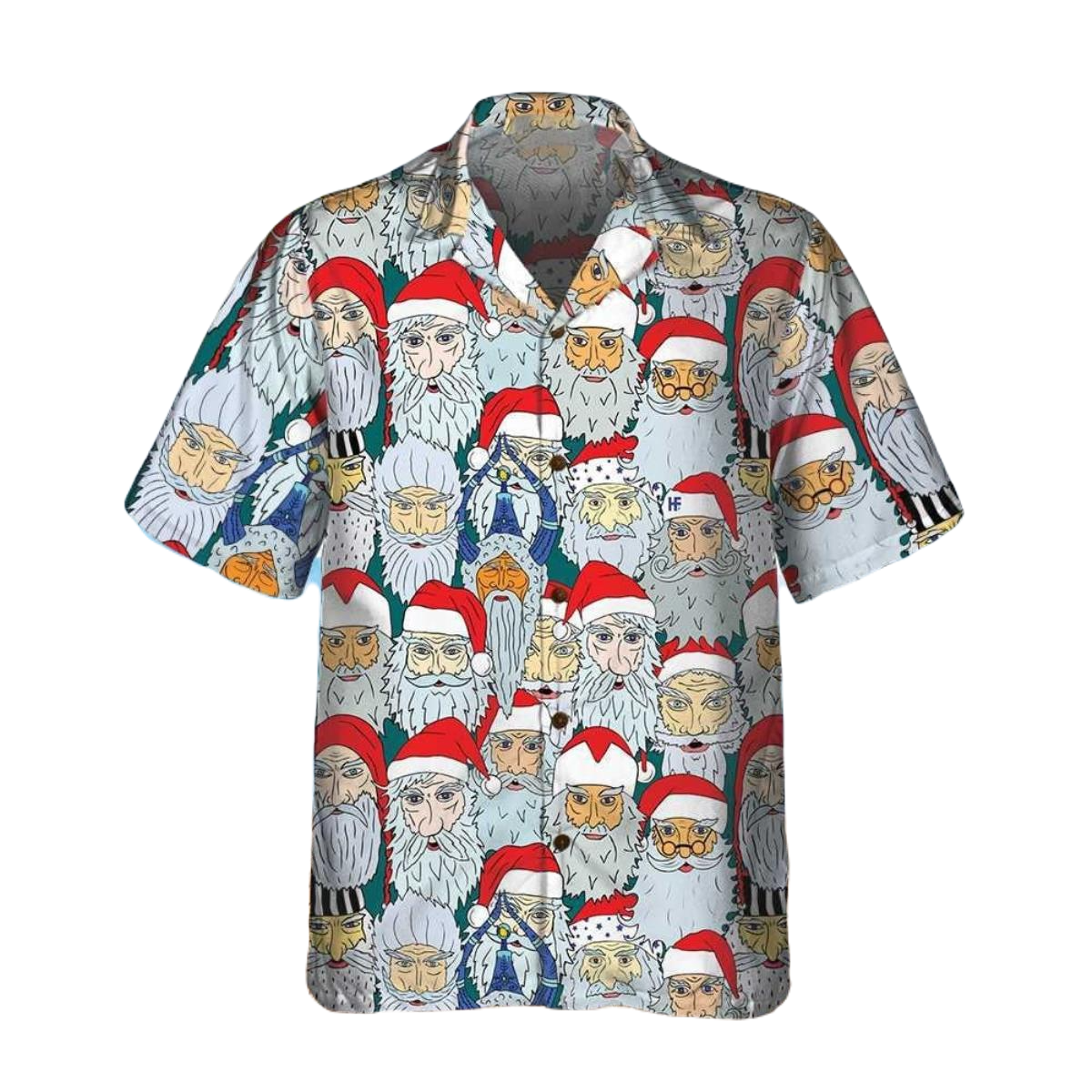 NoClaws Christmas Hawaii Shirt Santa Claus From Different Cultures Hawaiian Shirt White Red Unisex