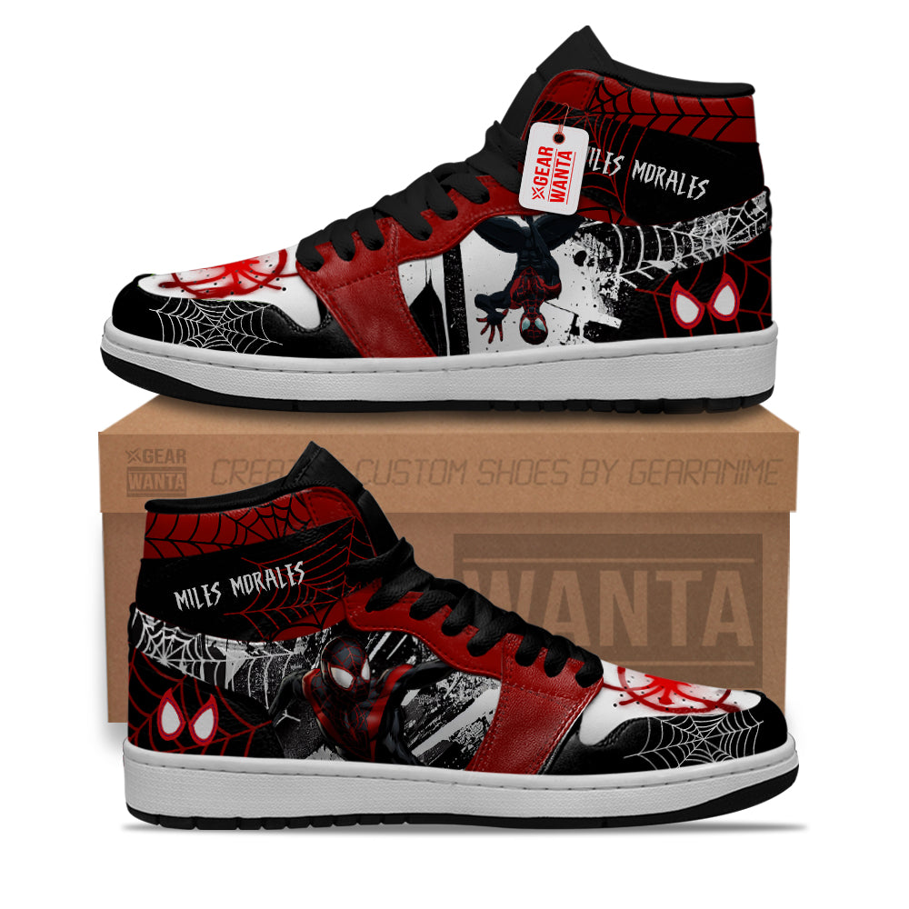 Spider-Verse J1s Sneakers Custom Miles Morales