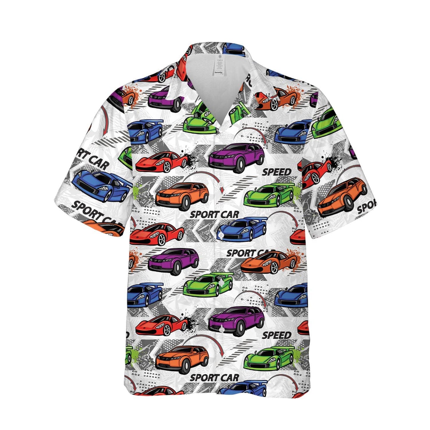 Racing Car Hawaiian Shirt Sport Cars Speed White Hawaii Aloha Shirt