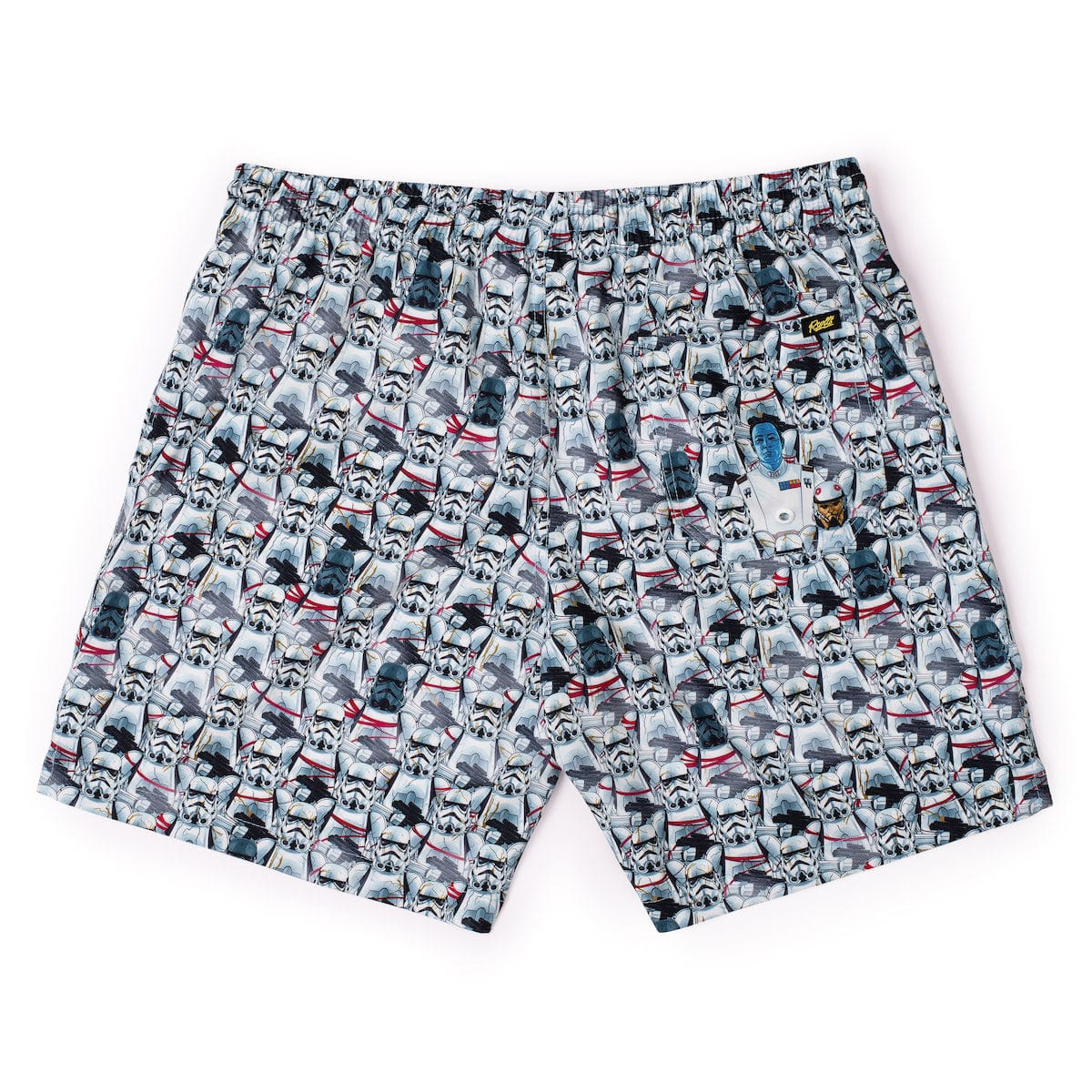 Starwars Shorts Starwars Stormtrooper Doodle Pattern Beach Shorts White Gray