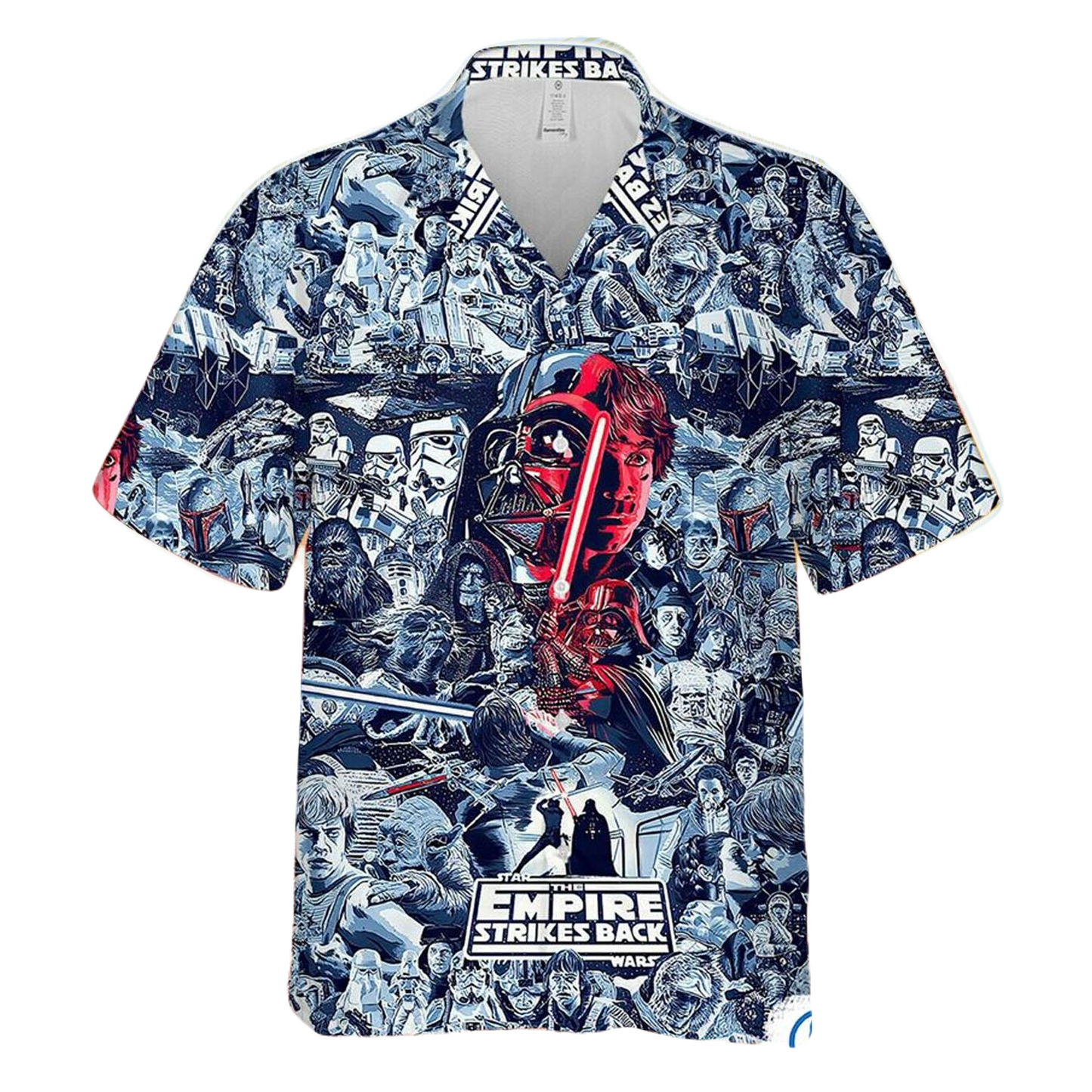 NoClaws Star Wars Hawaii Shirt Star Wars The Empire Strikes Back Hawaiian Shirt Black White Unisex