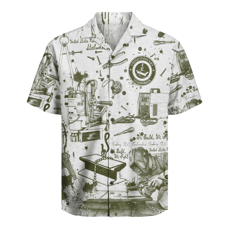SW (Steelworker) Seabees β U.S. Navy Hawaiian Shirt