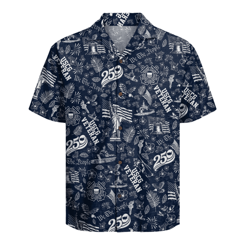 US Coast Guard Veteran β America 250th Anniversary Hawaiian Shirt