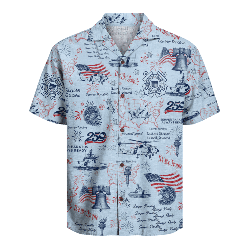 US Coast Guard β America 250th Anniversary Hawaiian Shirt