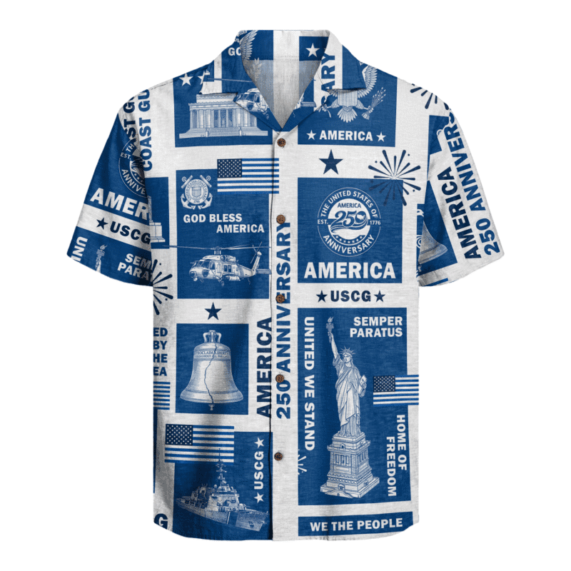 US Coast Guard β America 250th Anniversary Hawaiian Shirt