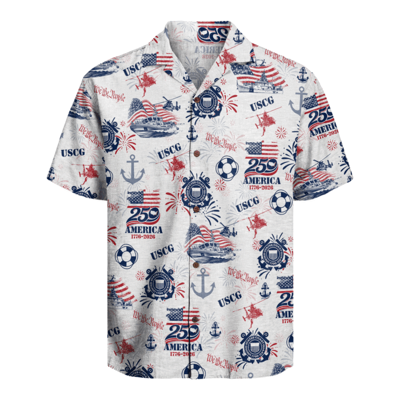 US Coast Guard β America 250th Anniversary Hawaiian Shirt