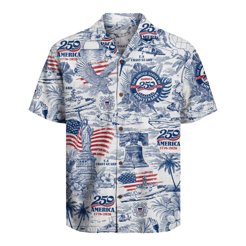 US Coast Guard β America 250th Anniversary Hawaiian Shirt