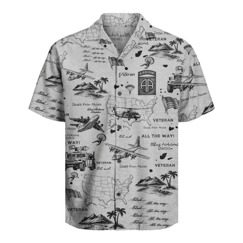 US Army - 82nd AirBorne Division Veteran Hawaiian Shirt