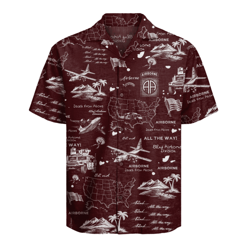 US Army - 82nd AirBorne Division Hawaiian Shirt