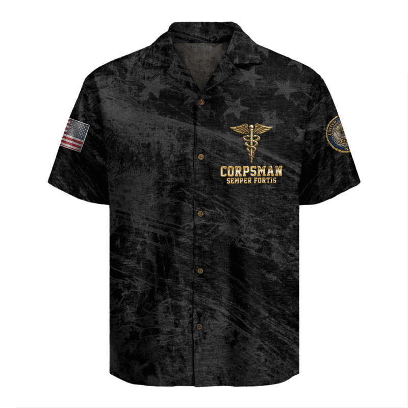US Navy Corpsman Hawaiian Shirt
