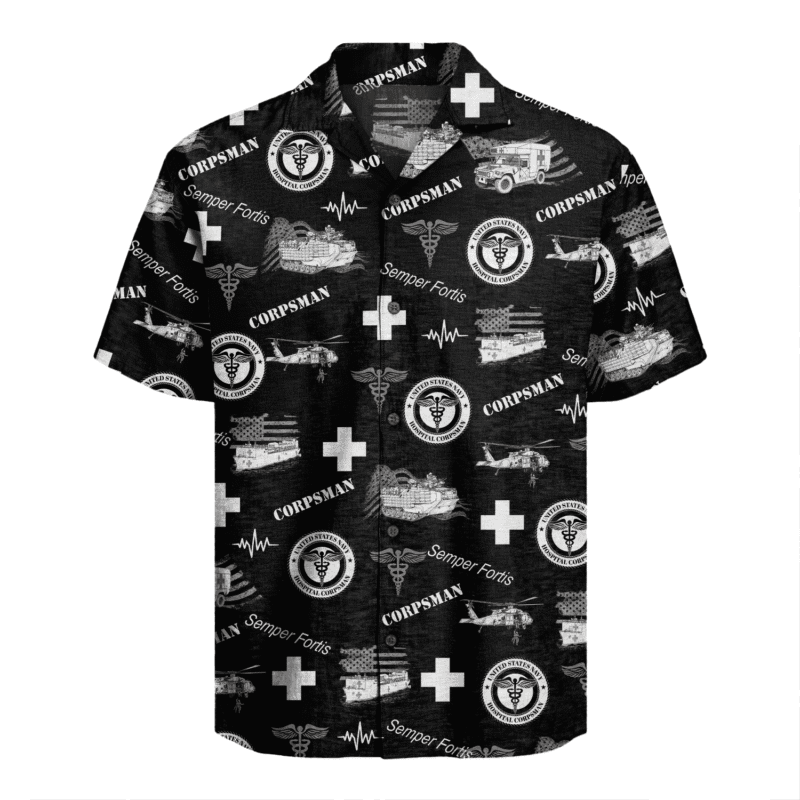 US Navy Corpsman Hawaiian Shirt