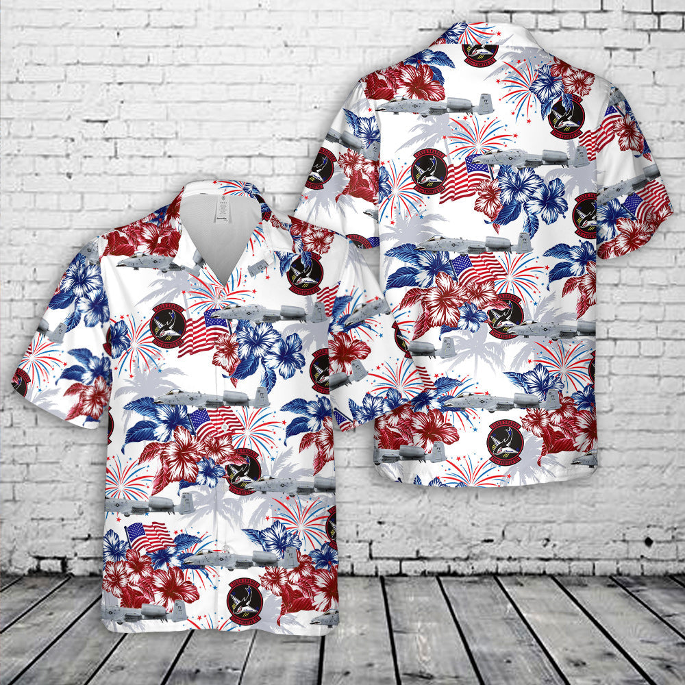 US Air Force A-10C Thunderbolt II 23d W, 75th FS Tiger Sharks, FT/78-0701. Moody AFB, GA - 2010, 4th Of July Hawaiian Shirt