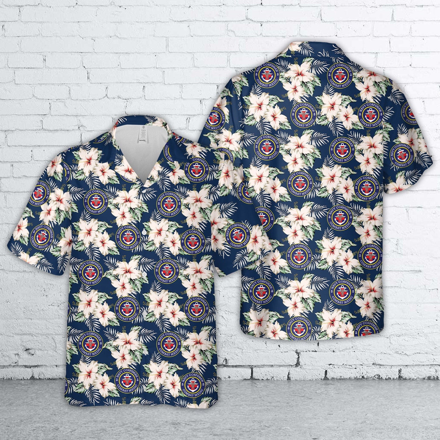 US Navy Corpsman Combat Medic Hawaiian Shirt