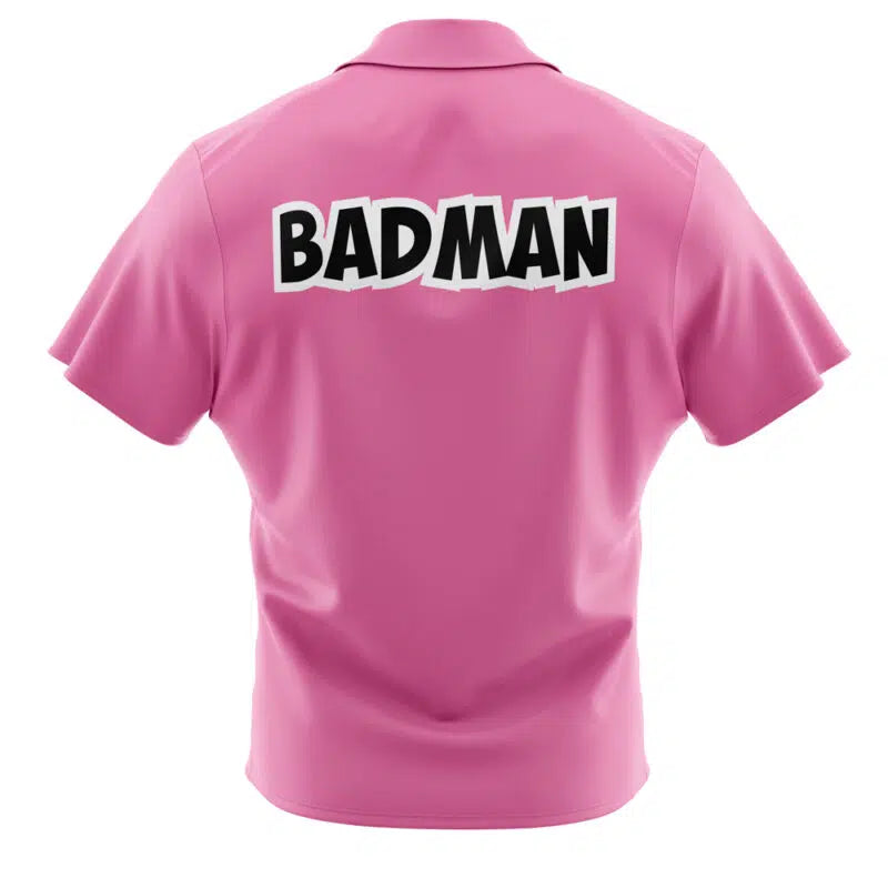 Vegeta Badman Shirt Pink Dragon Ball Z Button Up Hawaiian Shirt