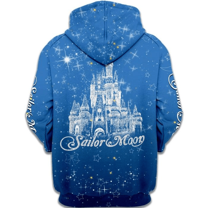 Sailor Moon Hoodie Sailor Moon Usagi Pose Hoodie Blue Unisex