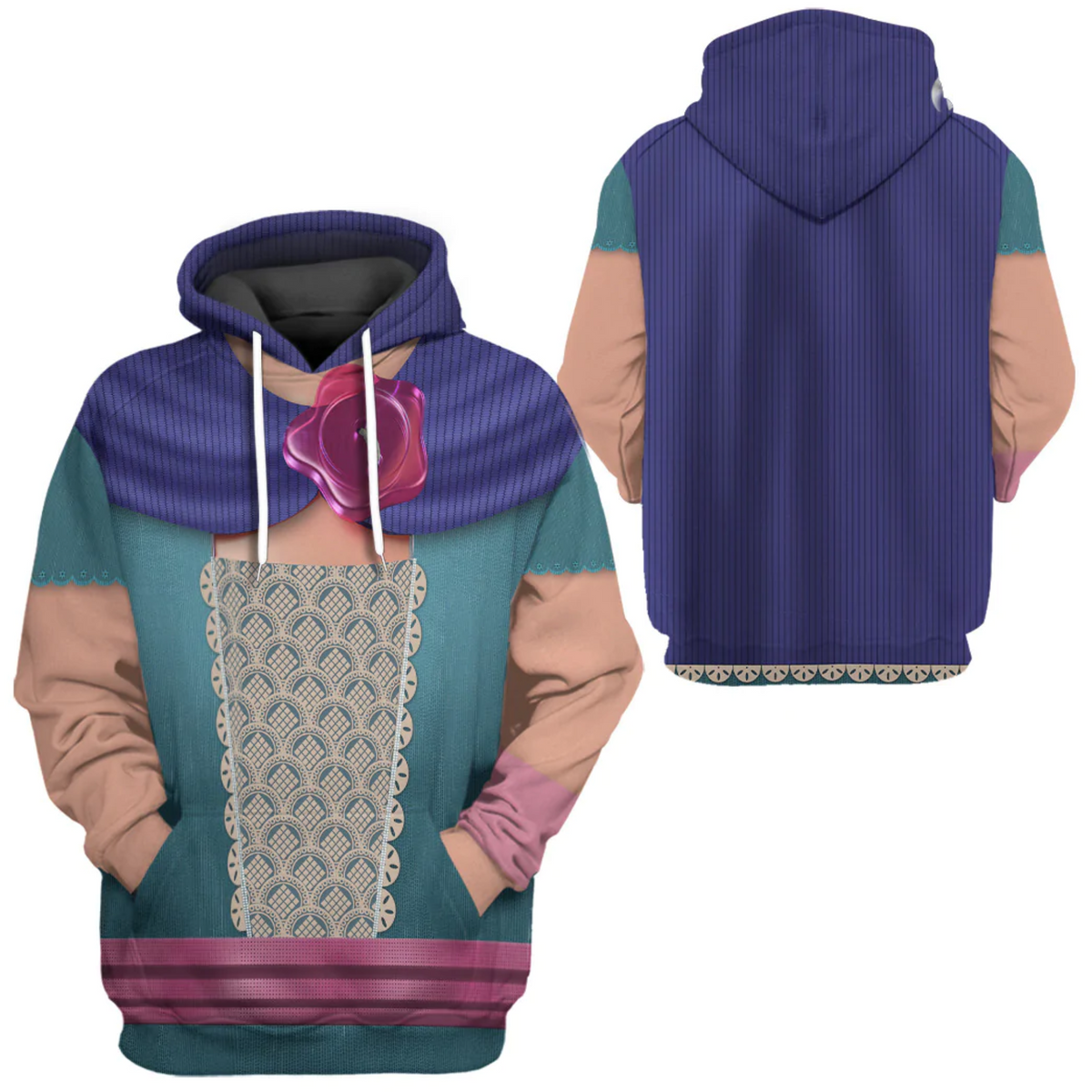 Toy Story Hoodie DN Toy Story Bo Peep Costume Hoodie Blue Unisex