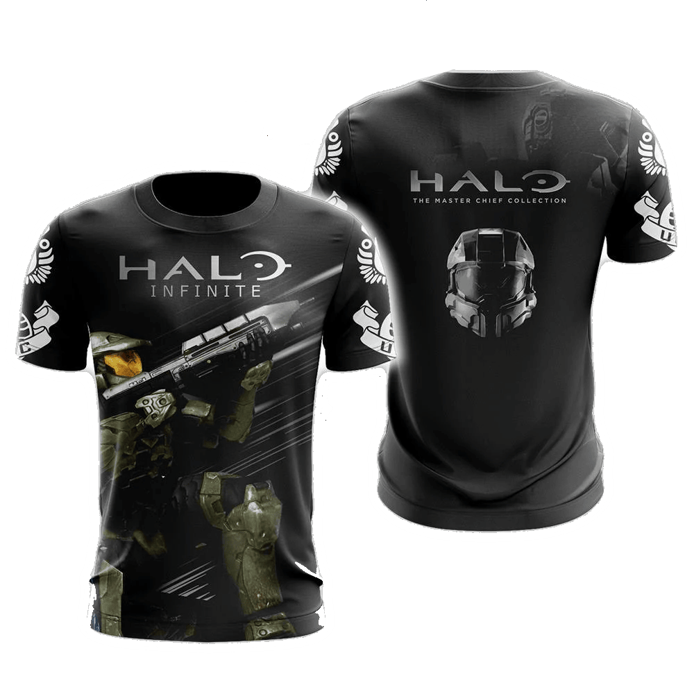 Halo T-shirt Halo Infinite Masterchief Helmet T-shirt Black Unisex