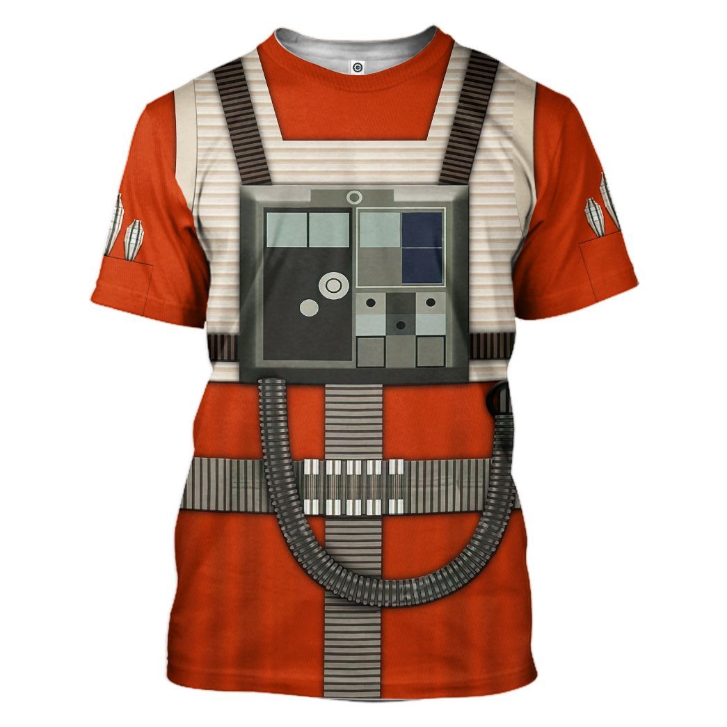 SW T-shirt SW Rebel Pilot Costume 3d Orange T-shirt SW Hoodie For Fan