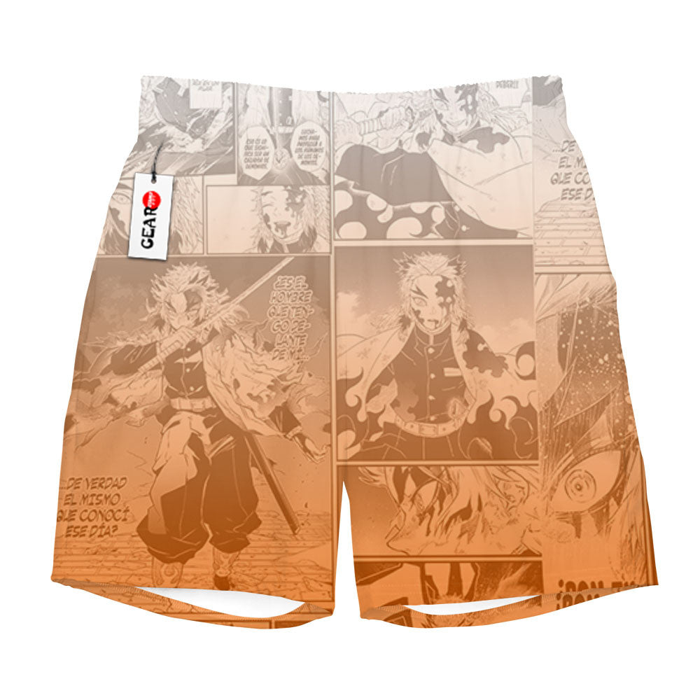 Kyojuro Rengoku Beach Shorts Manga Edition