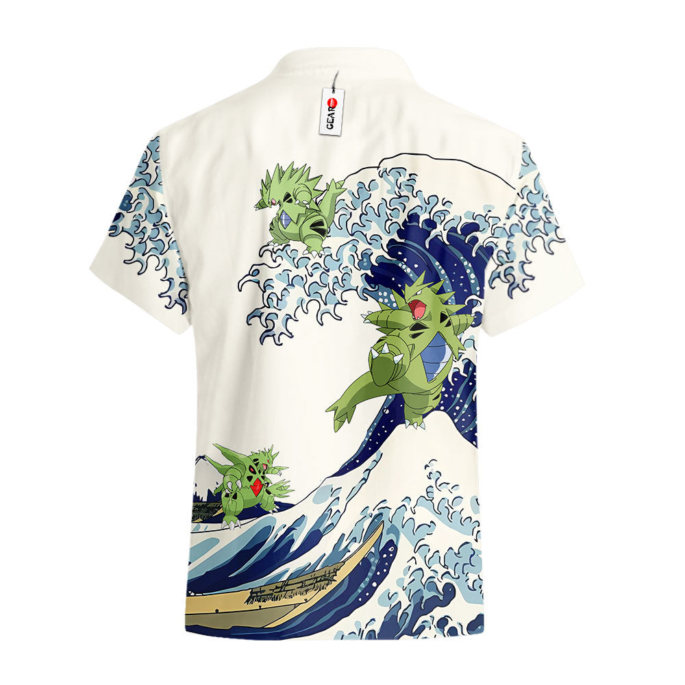 Tyranitar Hawaiian Shirt - Great Wave Style