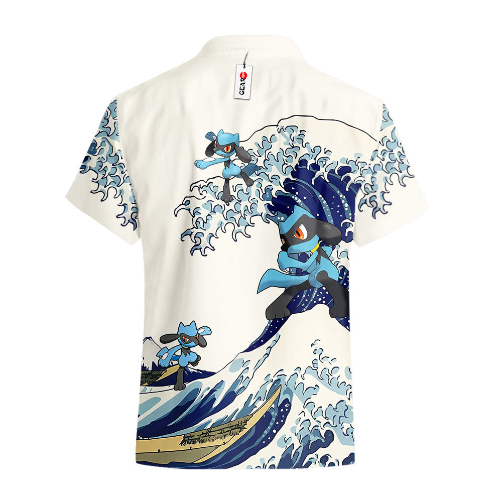 Riolu Hawaiian Shirt - Great Wave Style