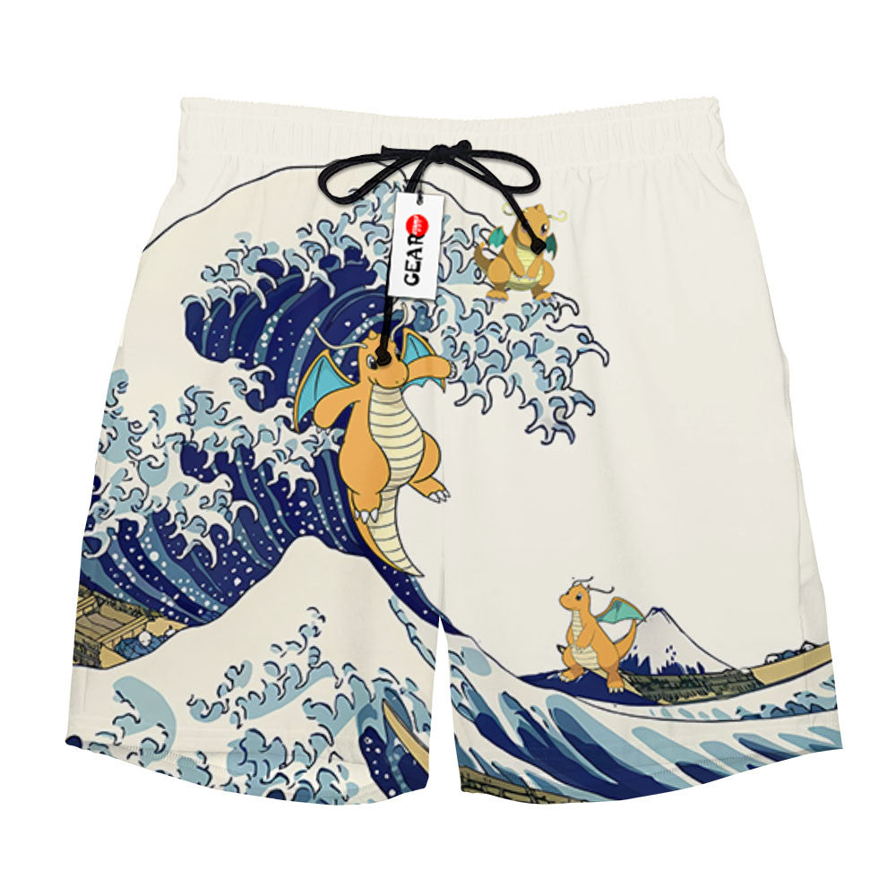 Dragonite Beach Shorts - Great Wave Edition