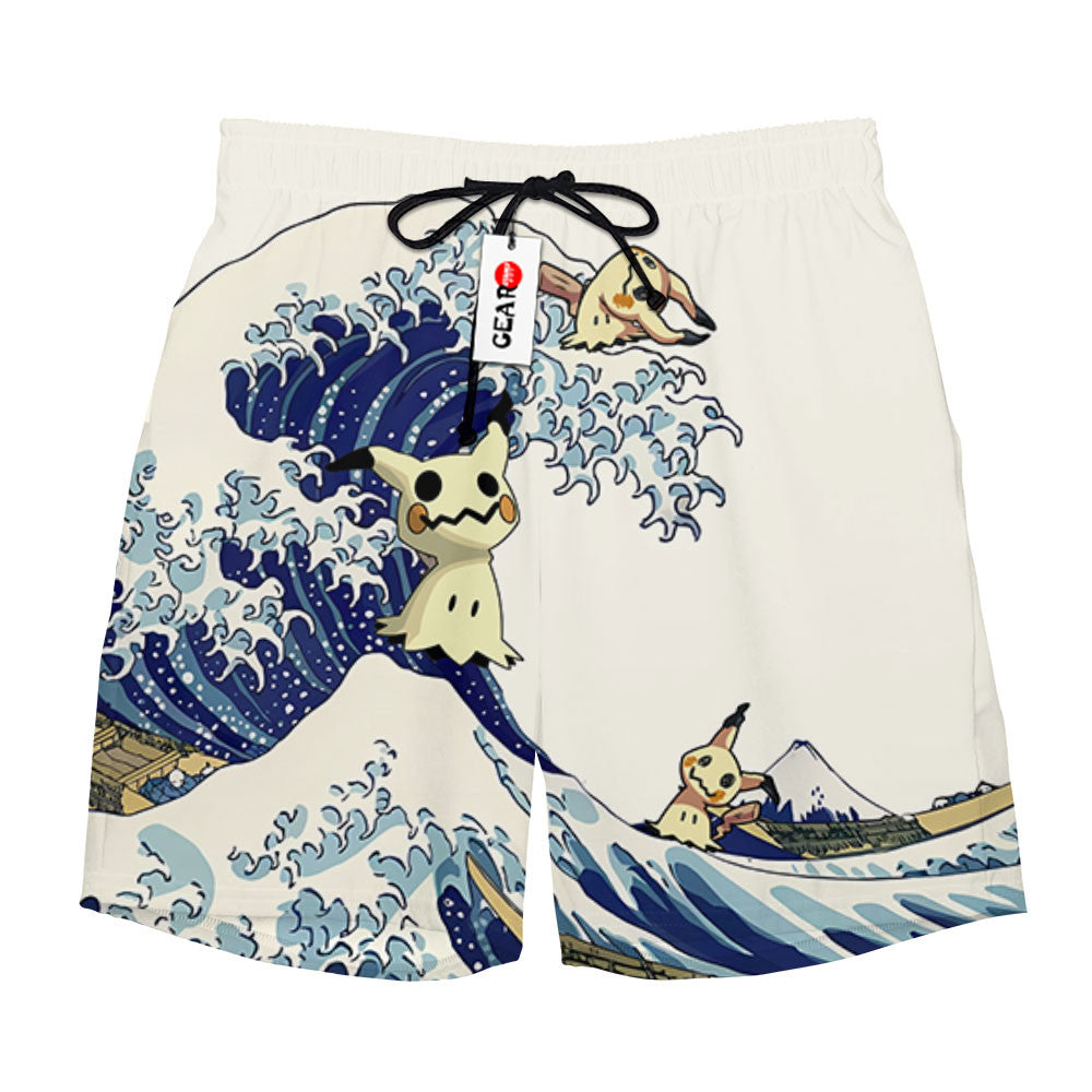 Mimikyu Beach Shorts - Great Wave Edition