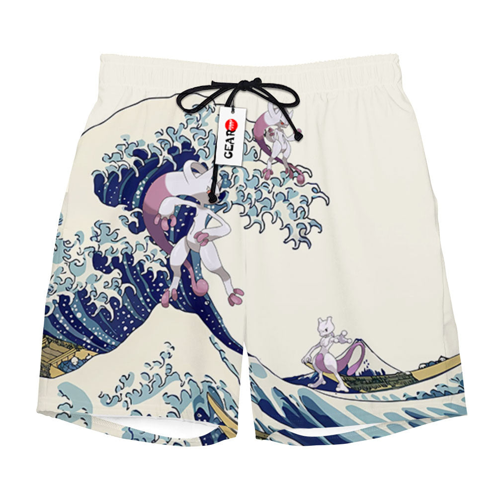 Mewtwo Beach Shorts - Great Wave Edition