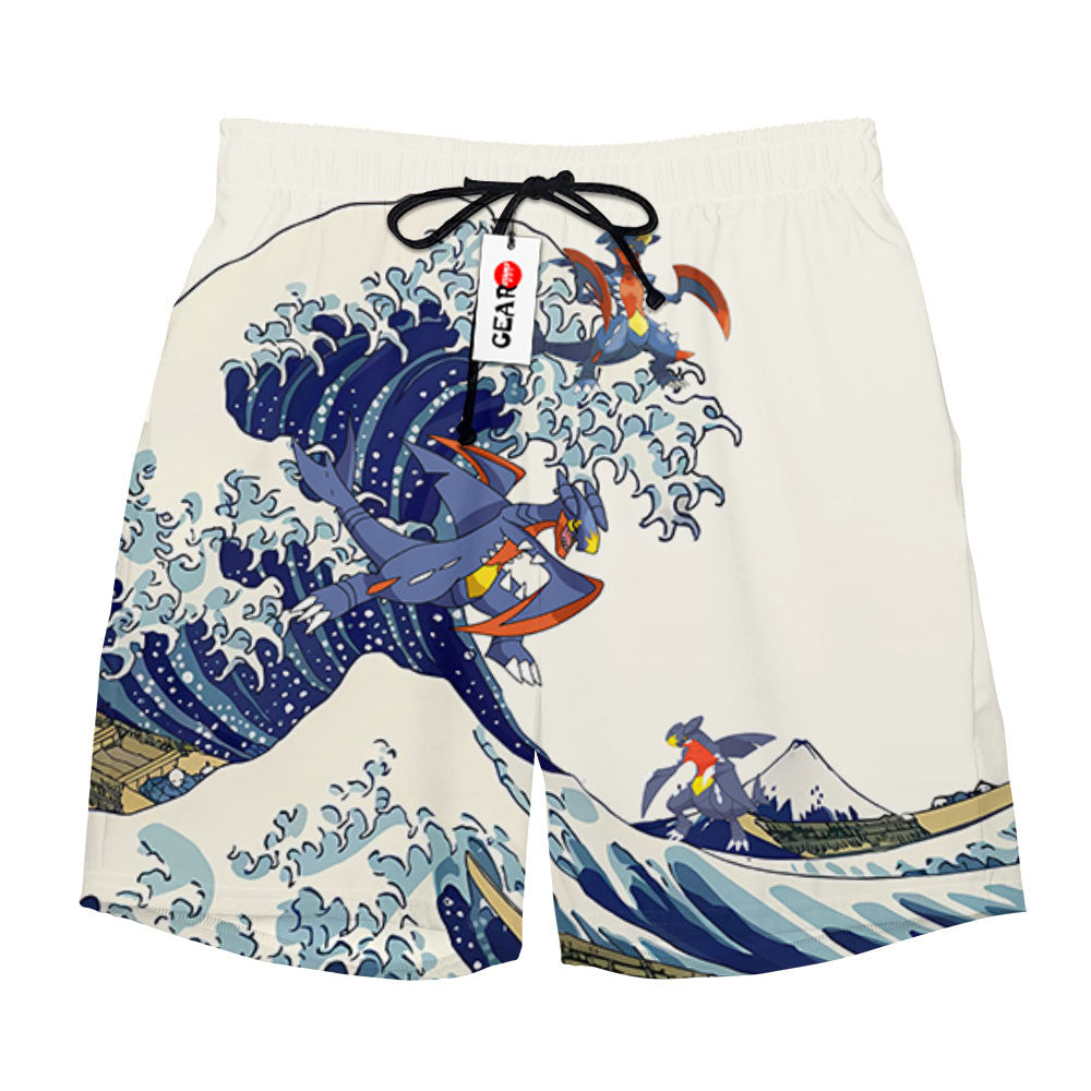 Garchomp Beach Shorts - Great Wave Edition