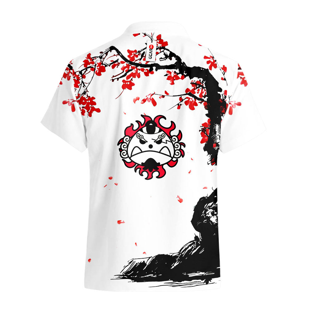Jinbe Hawaiian Shirt - Cherry Blossom Style