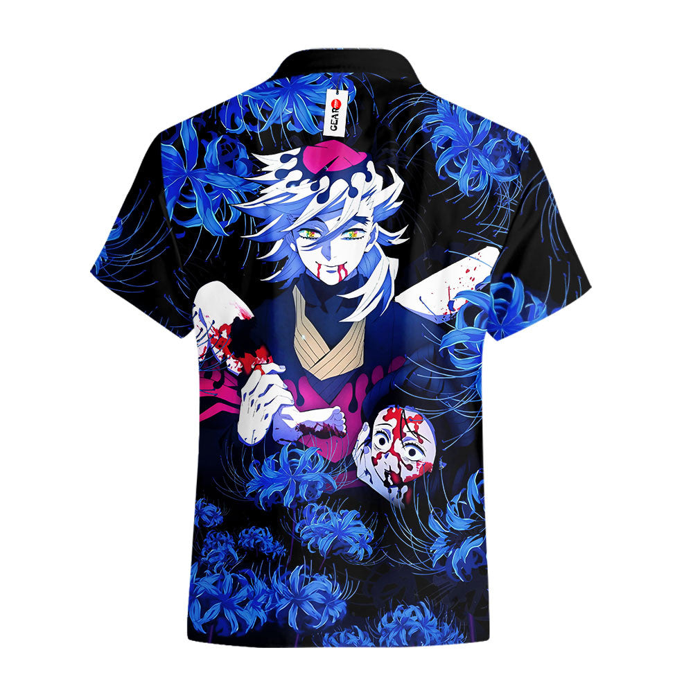 Douma Hawaiian Shirt - Blue Spider Lily