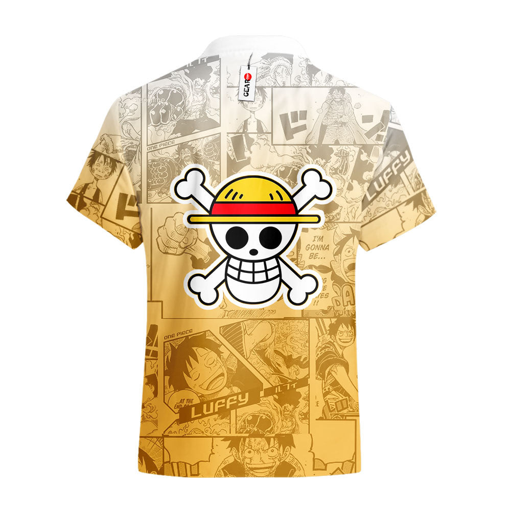 Luffy Hawaiian Shirt Manga Style
