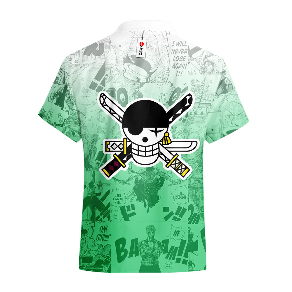Zoro Hawaiian Shirt Manga Style