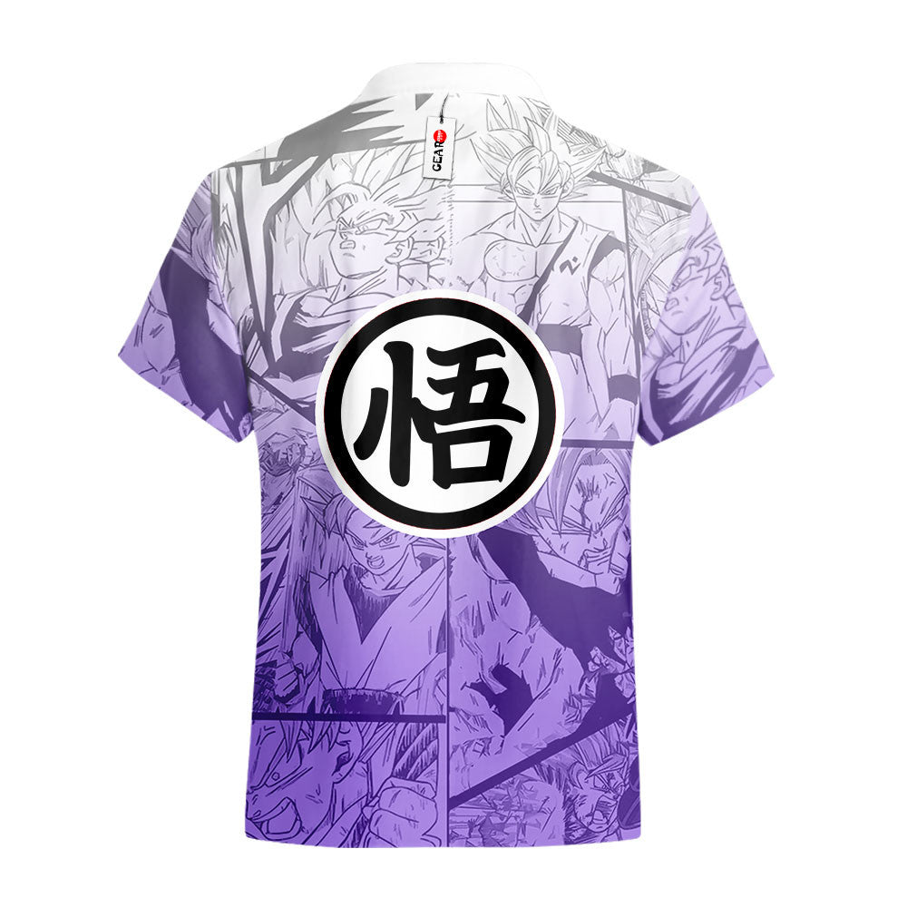 Goku Ultra Instinct Hawaiian Shirt Manga Style