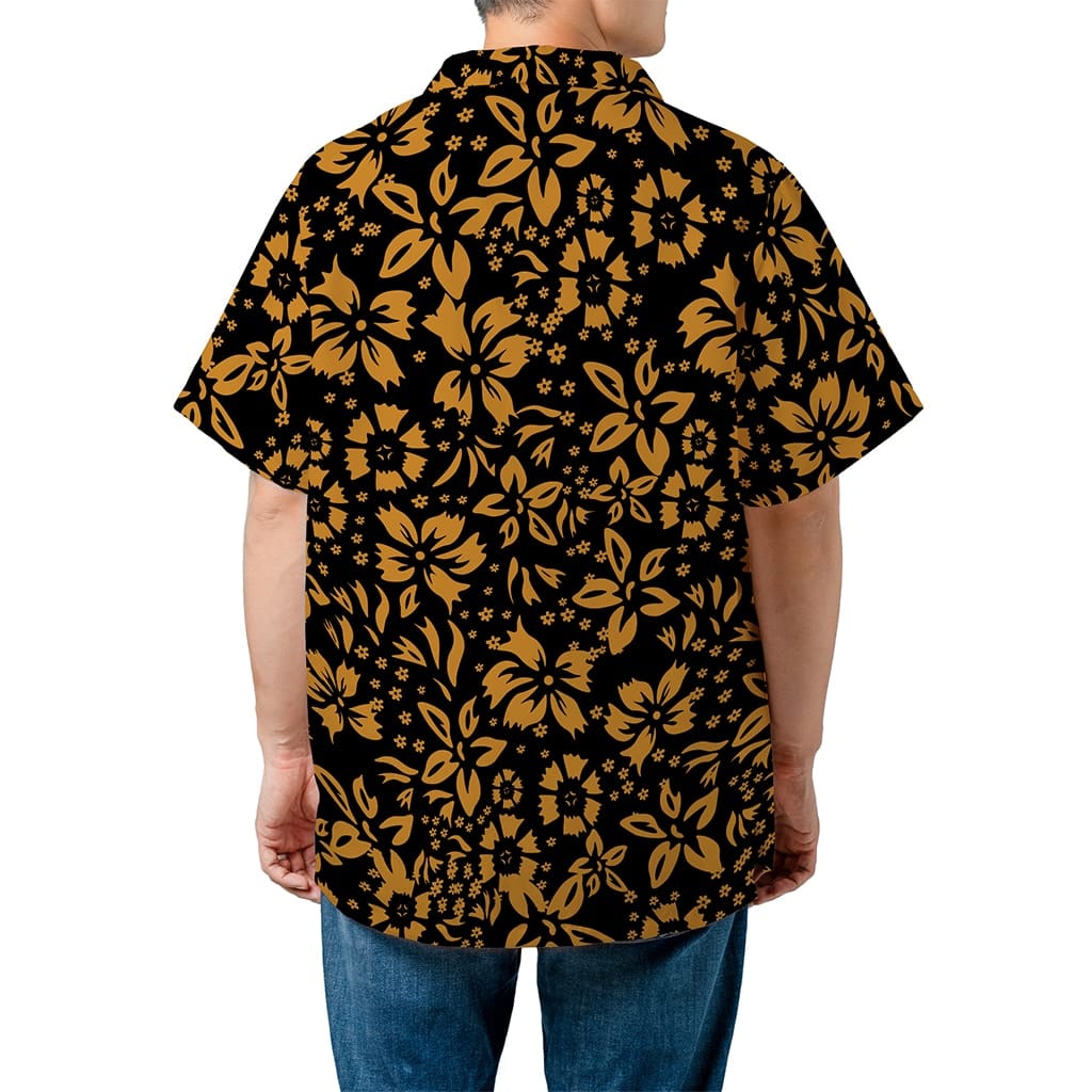 Fear And Loathing In Las Vegas Raoul Duke Gold Hibicus Hawaiian Shirt - Tazila