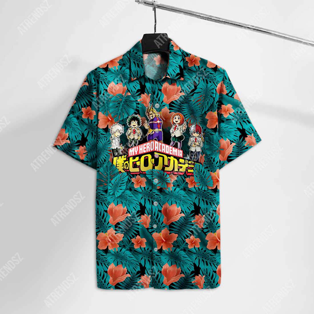 My Hero Academia Hawaiian Shirt Character Tropical My Hero Academia Logo Hawaii Aloha Shirt