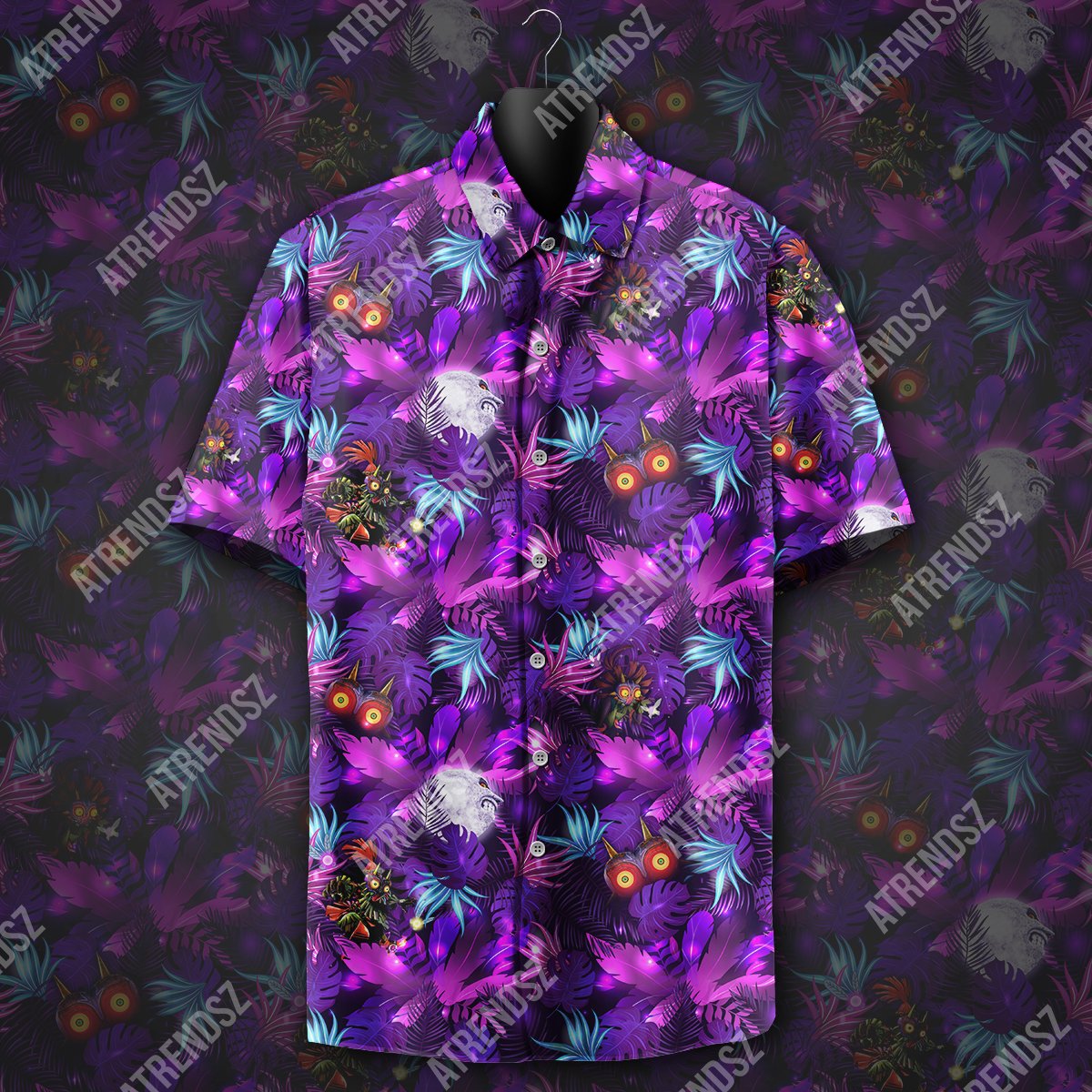 Legend Of Zelda Hawaiian Shirt Skull Kid Majora's Mask Hawaii Shirt Legend Of Zelda Aloha Shirt