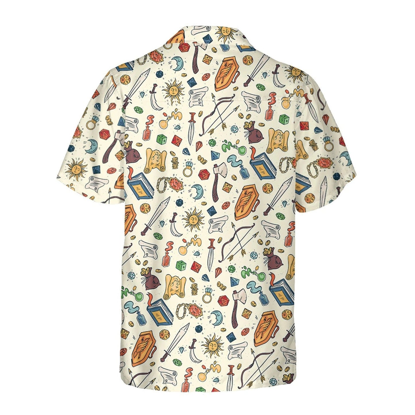 RPG Hawaiian Shirt, Dice Magic Adventure Aloha Shirt for Gamers